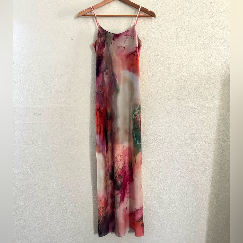 NWT COMMENSE Dress Small Mesh Floral Whimsical Fairy